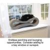 imagePetFusion Ultimate Cat Scratch Lounge Cat Scratchers for Indoor Cats Reversible ampamp Durable Made from Recycled Corrugated Cardboard Walnut BrownSlate Grey
