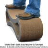 imagePetFusion Ultimate Cat Scratch Lounge Cat Scratchers for Indoor Cats Reversible ampamp Durable Made from Recycled Corrugated Cardboard Walnut BrownSlate Grey