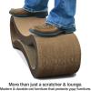 imagePetFusion Ultimate Cat Scratch Lounge Cat Scratchers for Indoor Cats Reversible ampamp Durable Made from Recycled Corrugated Cardboard Walnut BrownWalnut Brown