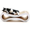 imagePetFusion Ultimate Cat Scratch Lounge Cat Scratchers for Indoor Cats Reversible ampamp Durable Made from Recycled Corrugated Cardboard Walnut BrownCloud White