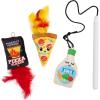 imagePizza Night Retractable Wand Interactive Cat Toys for Indoor  3 Pack