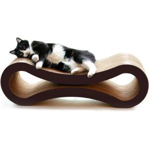 imagePetFusion Ultimate Cat Scratch Lounge Cat Scratchers for Indoor Cats Reversible ampamp Durable Made from Recycled Corrugated Cardboard Walnut BrownWalnut Brown
