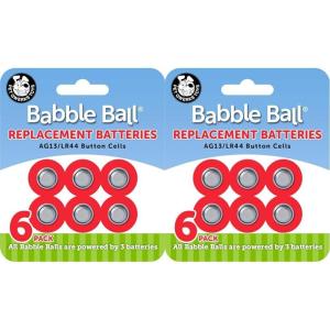 imagePet Qwerks Blinky Babble Ball  Flashing Interactive Chew Dog Toy  MediumReplacement Batteries